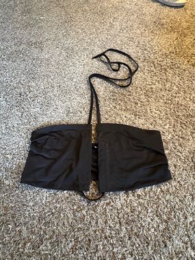 SHEIN Black Strapless Bikini Top